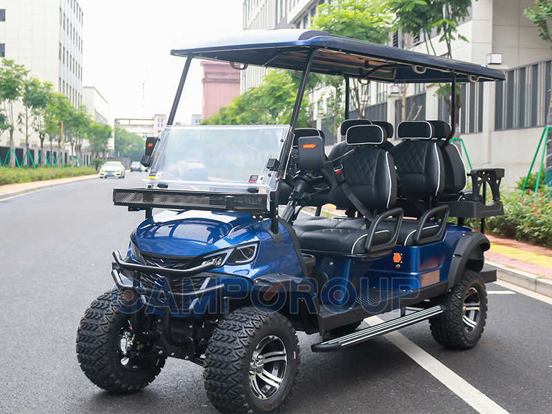 6 Seat Blue Golf Cart B