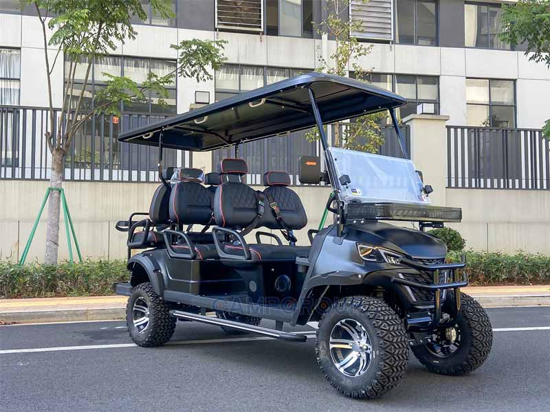 6 seats golf cart in black color