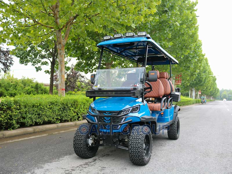 hot 6 seat blue golf cart