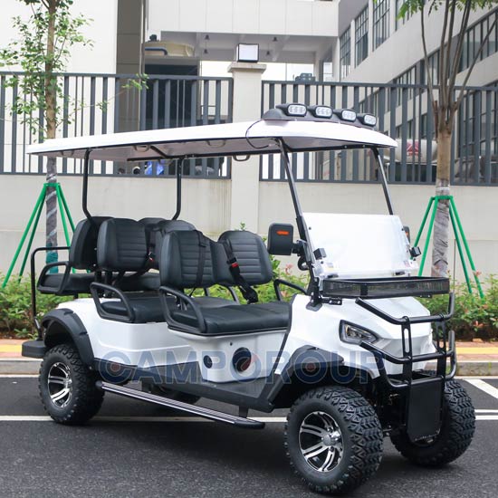 6 seat white club cart